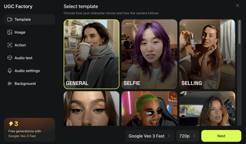 higgsfield generate ai influencer video